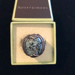 Ross & Simons Sterling Silver & Howlite ring